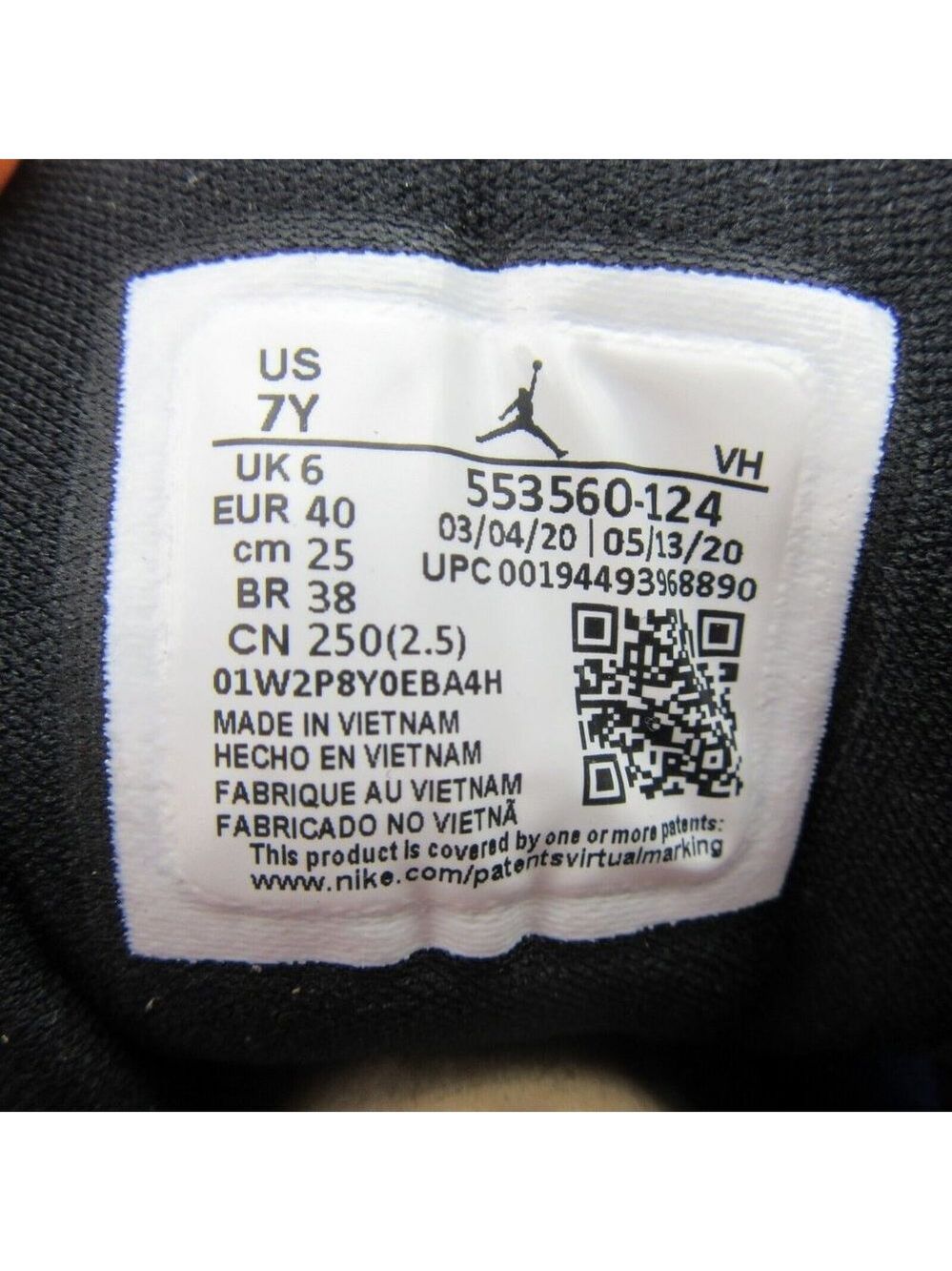 Air Jordan 1 Low GS Size 7Y White Hyper Royal Black Shoes NEW - Picture 11 of 14